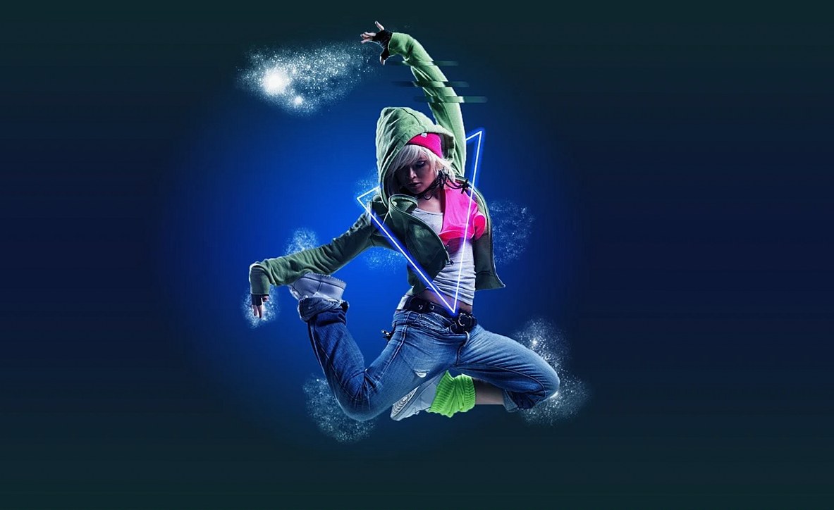 ダンス、女の子、エレクトロ、ジャンプ、空中、フォトショップ、若者、ライフスタイル、ティーンエイジャー、ファッション、ブルーファッション、ブルーダンス、ダンス